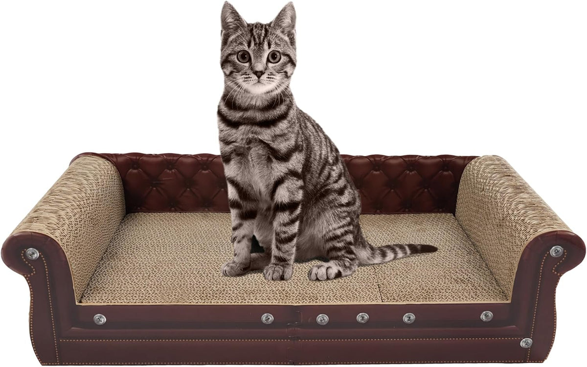 Scratching Sofa, Couch Shaped Thick Scratching Cardboard, Lounge Bed for Indoor Rest&Play, Sofa