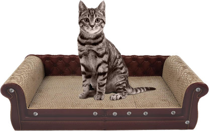 Scratching Sofa, Couch Shaped Thick Scratching Cardboard, Lounge Bed for Indoor Rest&Play, Sofa