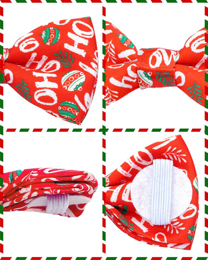 PET SHOW 10 Pack Holiday Big Dog Bow Ties for Large Medium Dogs Sliding Collar Attachments Festival