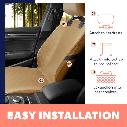 Active Pets Dog Car Seat Cover, Waterproof Front Seat Protector for SUV Truck Sedan, Pet Safety