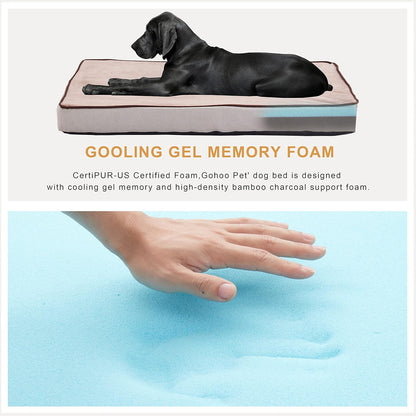 Orthopedic Memory Foam Dog Bed, Cooling Dog Beds for Extra Large Dogs -Waterproof Pet Bed for Crate