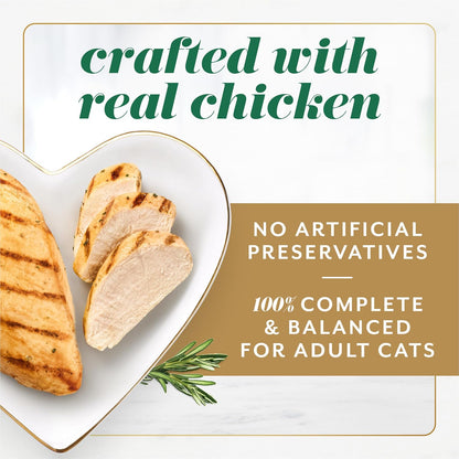 Fancy Feast Gems Pate Cat Food Mousse With Chicken and a Halo of Savory Gravy Cat Food - (Pack of