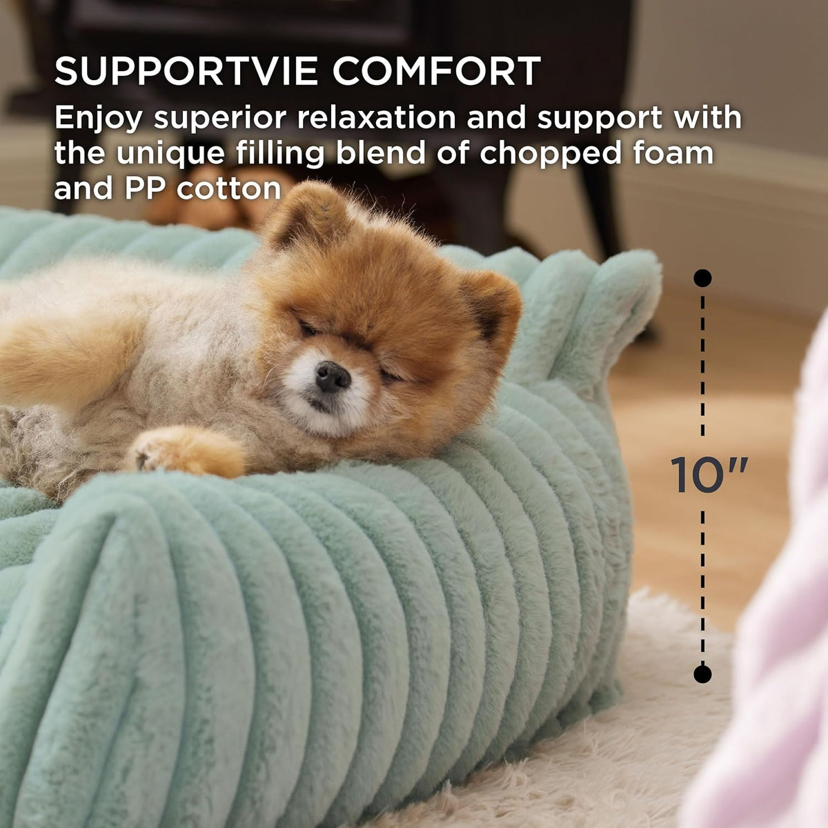Bedsure Cute Cat Couch for Pets - Fluffy Small Dog Sofa with Premium Soft Corduroy Fleece, Pet Sofa
