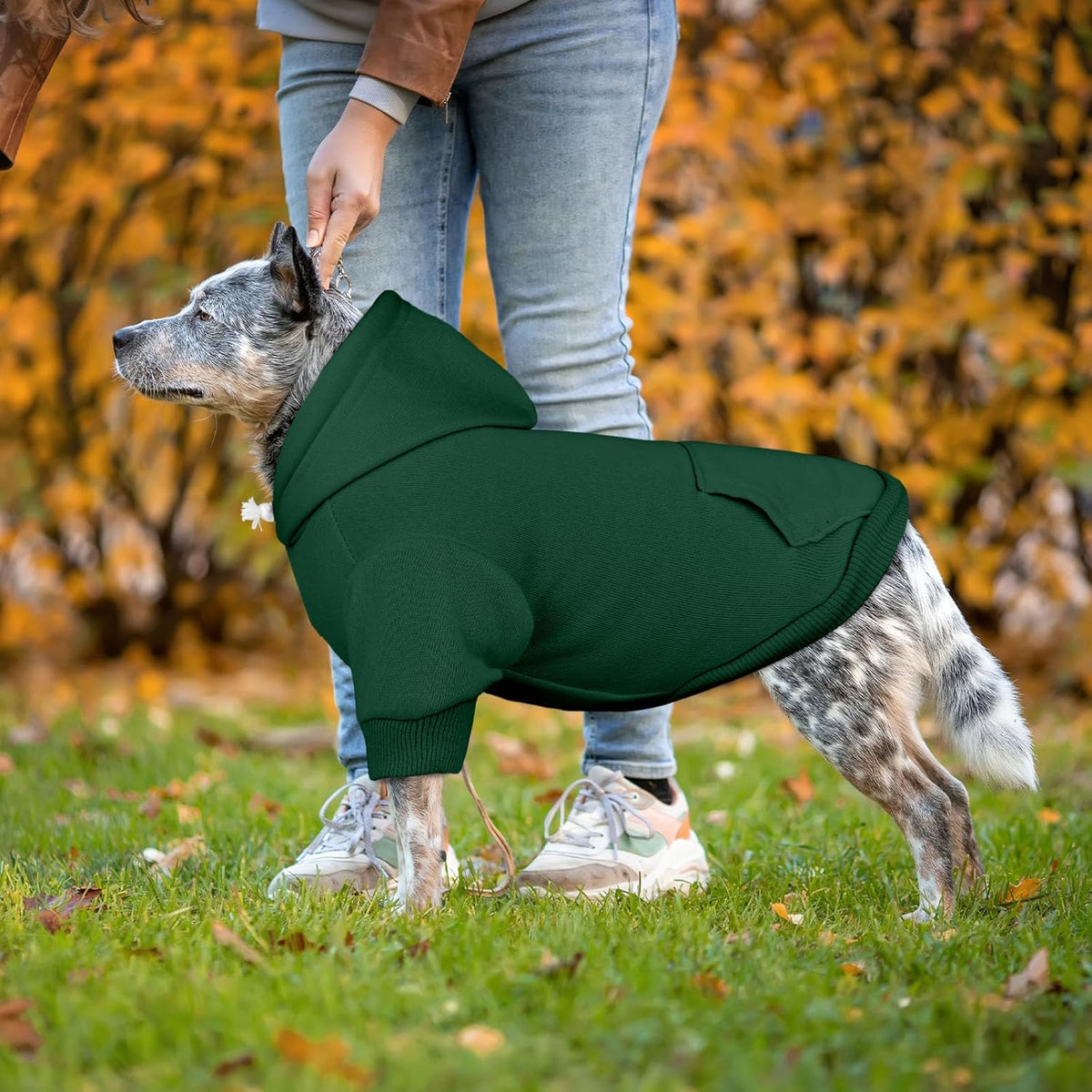 Dog Sweaters for Large Dogs Pet Sweater Solid Soft Brushed Fleece Dog Hoodie Clothes Pet Hoodie