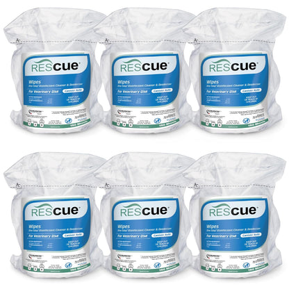 REScue One-Step Disinfectant Cleaner & Deodorizer Wipes for Vet Use – Cleaner for Kennels, Litter
