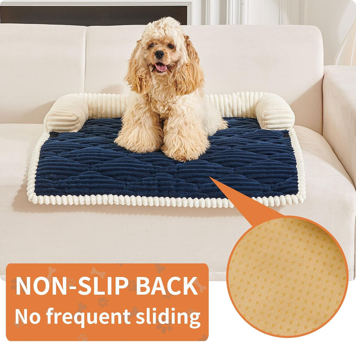 HAOMAIJIA Dog Couch Bed for Medium Dogs, Non Slip Pet Couch Covers for Sofa Thick Soft Washable Dog