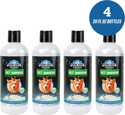 NOK OUT Premium Grade Pet Shampoo for Dogs and Cats, Veterinary Strength and Odor Eliminator