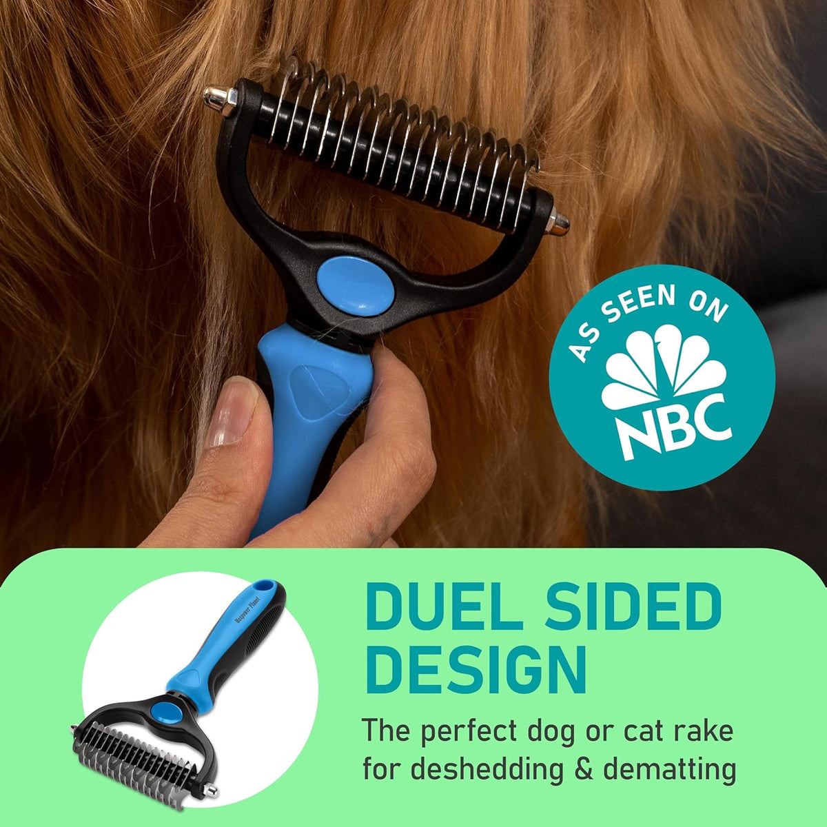 Maxpower Planet Pet Grooming Rake and Dematting Comb for Dogs - Dog Grooming Supplies, Undercoat