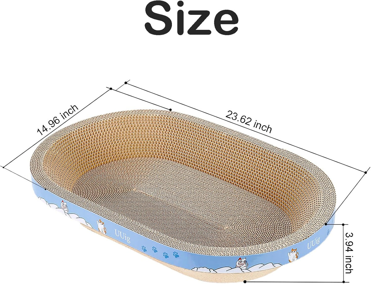 Cat Scratcher, 2pcs-23.6x14.9 inches Large Cat Scratching Board, Cardboard Cat Scratchers for