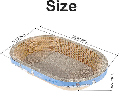 Cat Scratcher, 2pcs-23.6x14.9 inches Large Cat Scratching Board, Cardboard Cat Scratchers for