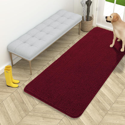 OLANLY Dog Door Mat for Muddy Paws 54x24, Absorbs Moisture and Dirt, Absorbent Non-Slip Washable