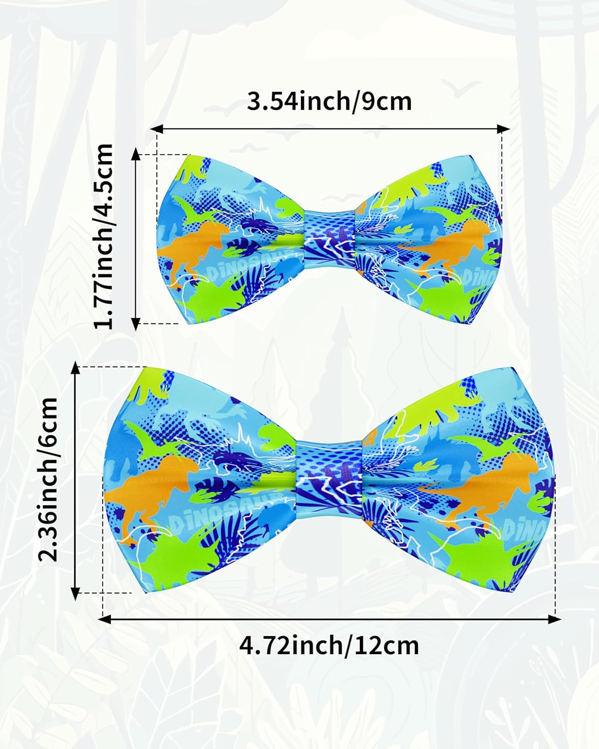 PET SHOW 10 Pack Dinosaur Small Dog Bow Ties Sliding Collar Attachments Puppy Cats Bowties for