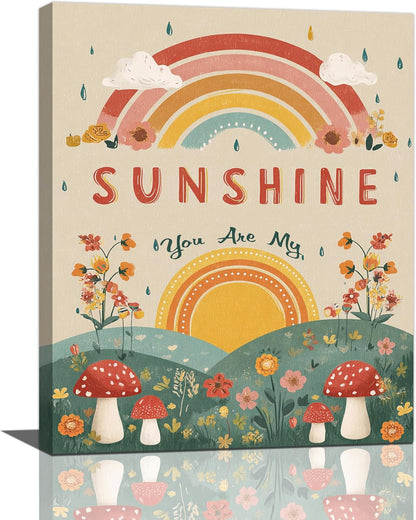 You Are My Sunshine Inspirational Canvas Wall Art Motivational Encouragements Wall Decor First