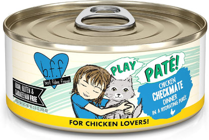 Weruva B.F.F. Play - Best Feline Friend Paté Lovers, Aw Yeah!, Chicken Checkmate with Chicken