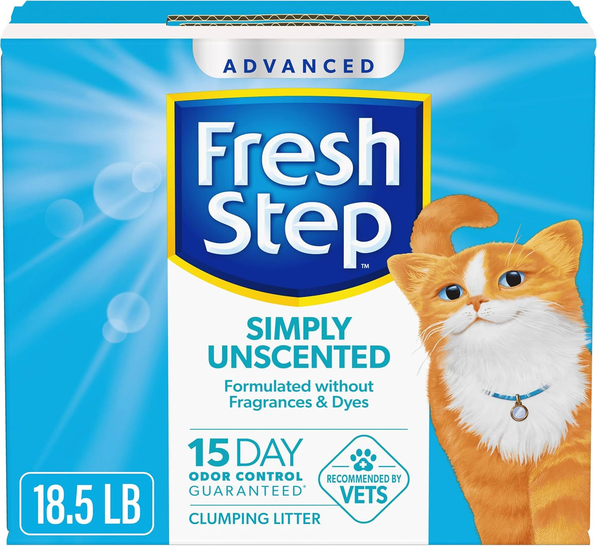 Fresh Step Advanced Simply Unscented Clumping Litter, Fresh Step Unscented Cat Litter Fights Odor