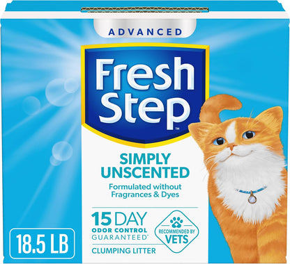 Fresh Step Advanced Simply Unscented Clumping Litter, Fresh Step Unscented Cat Litter Fights Odor