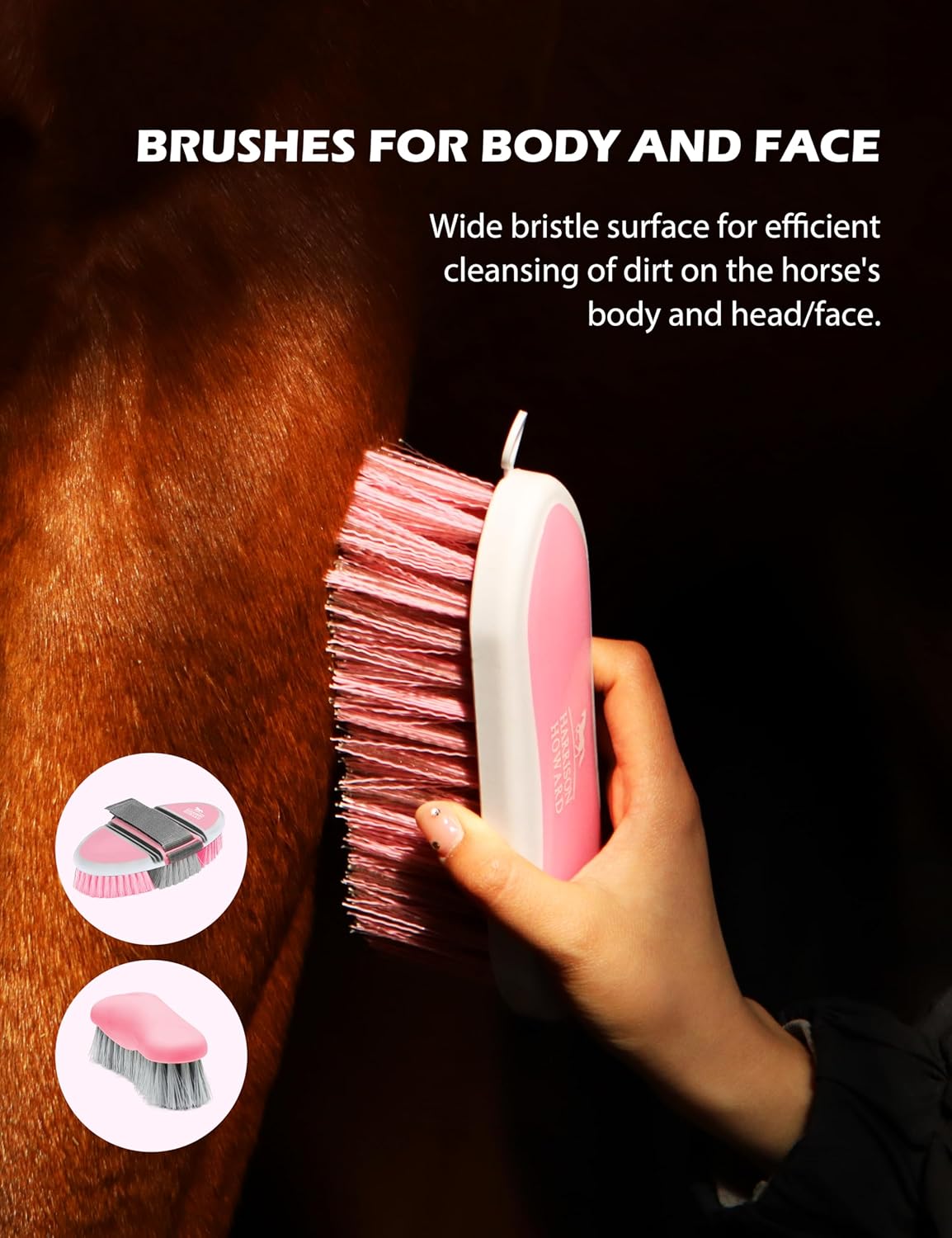 Harrison Howard Horse Grooming Kit 11-Piece Equine Care Series Horse Brush Sets with Organizer Tote
