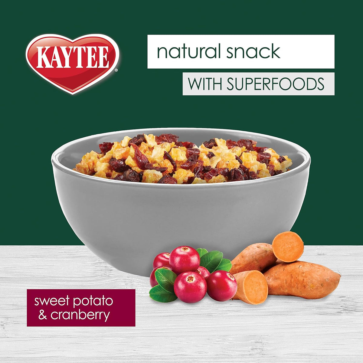 Kaytee Natural Snack with Superfoods For Pet Guinea Pigs, Rabbits, Hamsters, and Other Small