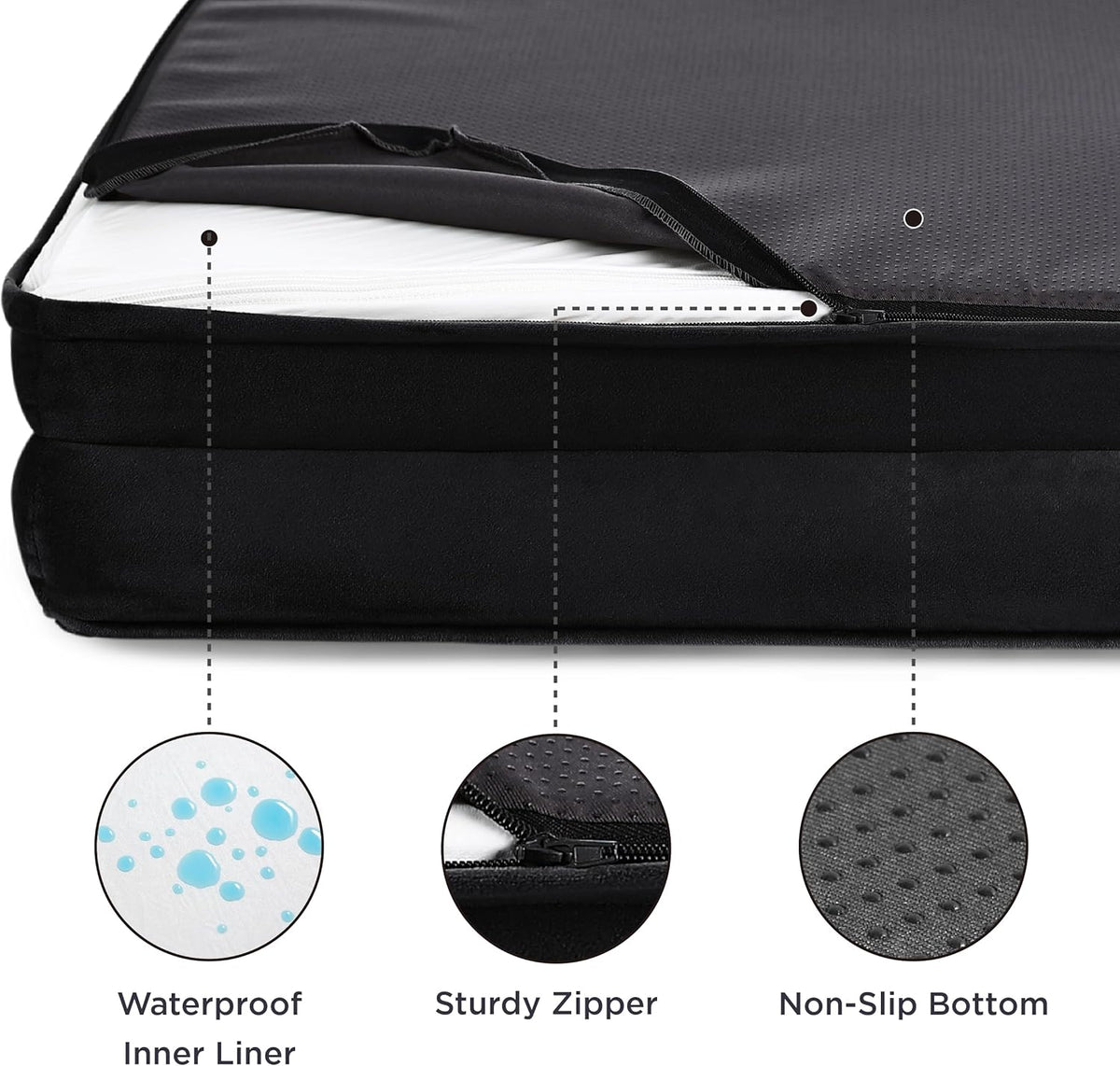 Bedsure Orthopedic Dog Beds for Small Dogs - Washable Small Dog Cat Bed Waterproof, Comfort Pet