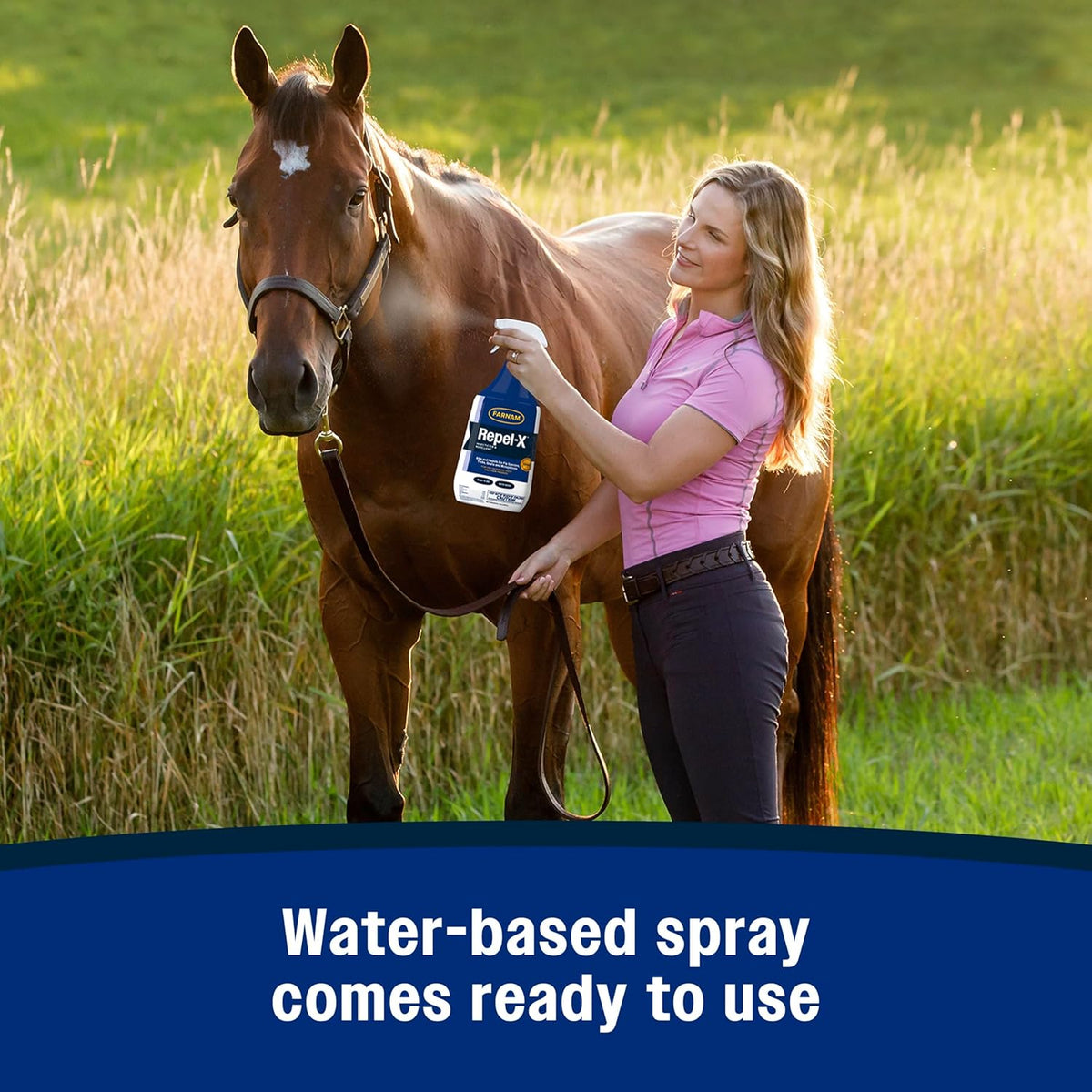 Farnam Repel-X Ready-To-Use Fly Spray, Insecticide And Repellent For Horses And Dogs, 32 Fluid