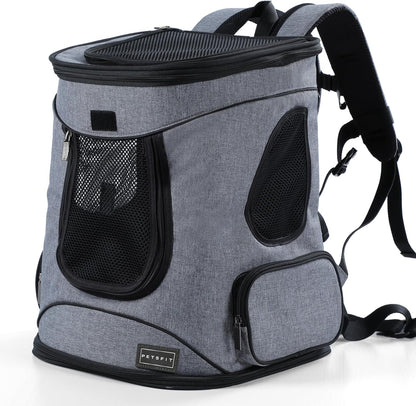 Petsfit Pet Backpack Carrier with Upgrade Waist Cushion Design to Better Fit The Waist, Suitable