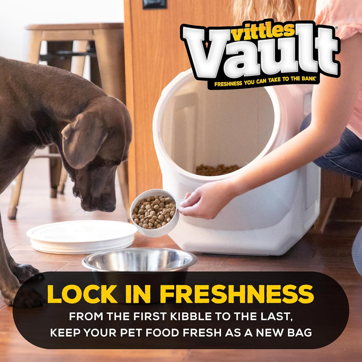 Gamma2 Vittles Vault Stackable Dog Food Storage Container with Sealing Lid, Up to 60 lbs Dry Pet