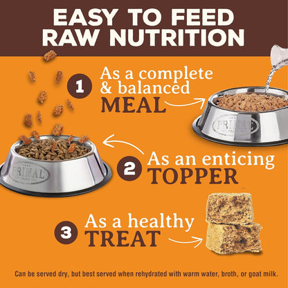 Primal Freeze Dried Raw Dog Food Nuggets, Beef, Complete & Balanced Meal, Also Use as Topper or