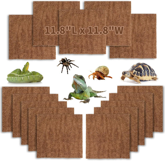 Hamiledyi Reptile Carpet Natural Coconut Fiber Tortoise Carpet Mats for Pet Terrarium Liner Reptile