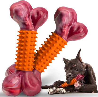 Apasiri Dog Toys for Aggressive Chewers Large Breed 2-Pack: Heavy Duty Chew Toys for Medium Dogs