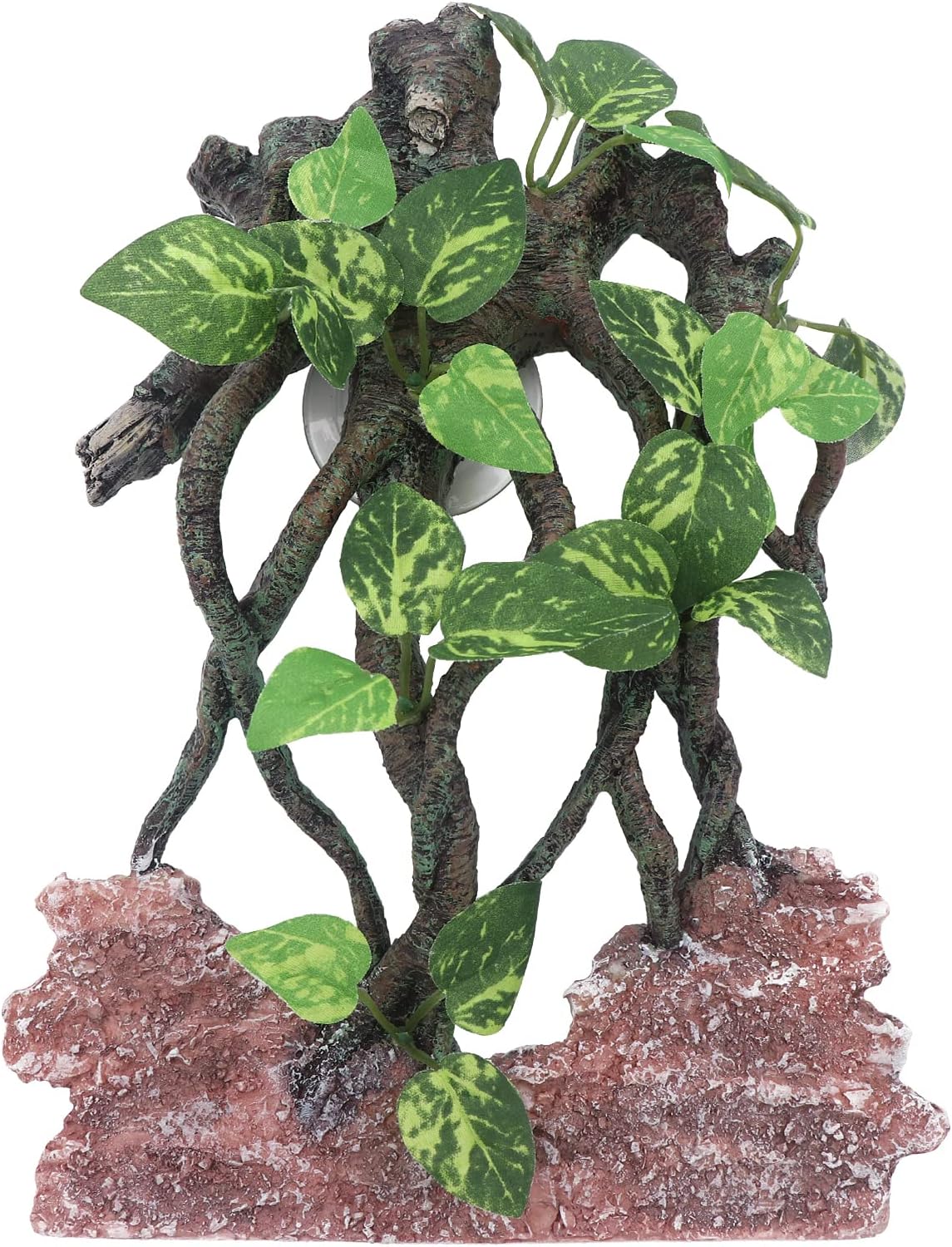 AQUA KT Reptile Terrarium Climb Corner Tree Branch Rock Background Decoration with Suction Cup for