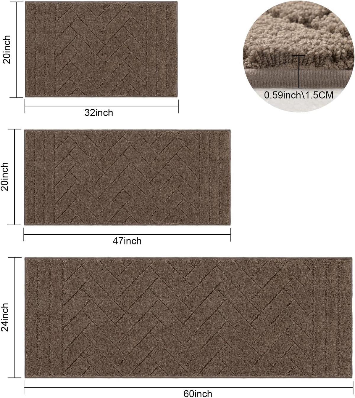 Tindbea Dog Mat for Muddy Paws,Absorbs Moisture Dirt Non-Slip Washable Mud Mat for Dogs,Soft Rubber