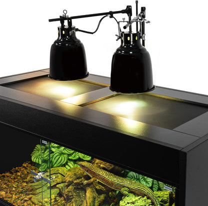OIIBO 50 Gallon Reptile Original Wood Enclosure, Reptile Terrarium with Double Hinge Sliding Doors