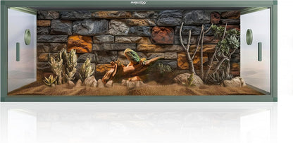 85 Gallon Reptile Tank, Front Opening Snake Tank for Easy Maintenance, Reptile Enclosure with Top