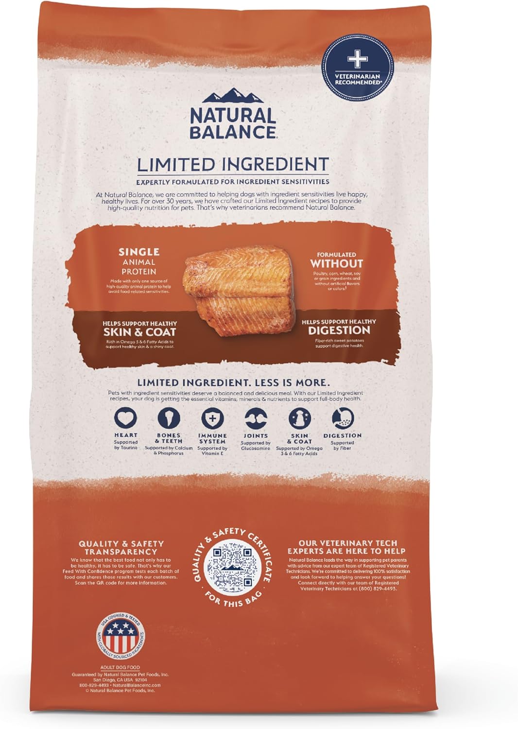 Natural Balance Limited Ingredient Adult Grain-Free Dry Dog Food, Salmon & Sweet Potato Recipe, 4