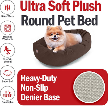 Majestic Pet 24 Inch Suede Shredded Memory Foam Mix Calming Small Dog Bed Washable 24 x 19 x 7