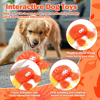 Interactive Dog Toys, Crab Dog Toy that Wiggle Pinchers, Dog Toys to Keep Them Busy, Touch