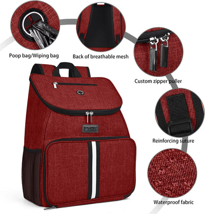 BAGLHER丨Dog Travel Bag, Airline Approved Pet Supplies Backpack, Dog Travel Backpack with 2 Silicone