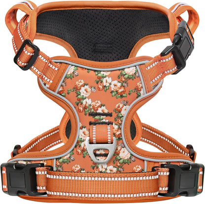 Timos Dog Harness, No Pull Dogs Harness 3 Snap Buckles Adjustable Reflective No Choke Pet Vest for