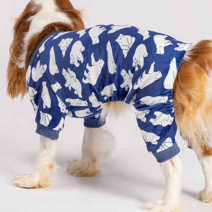 Fitwarm Polar Bear Dog Pajamas, Dog Clothes for Small Dogs Girl Boy, Pet Onesie with Feet, Cat