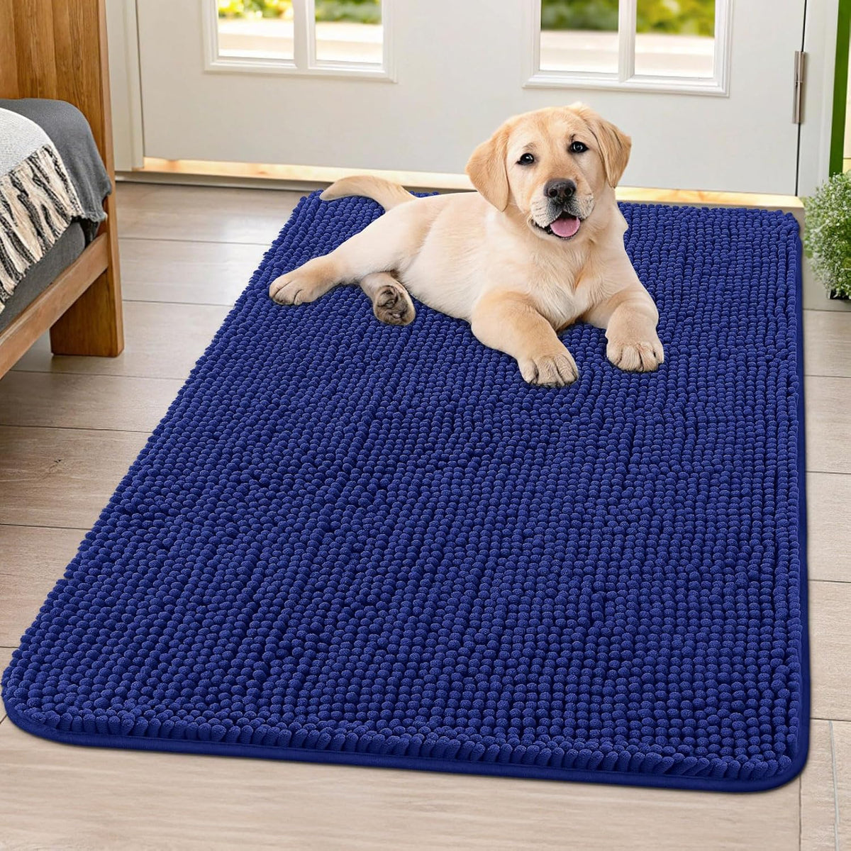 Smiry Dog Door Mat for Muddy Paws 40x32, Absorbs Moisture and Dirt Doormat, Non-Slip Washable Quick