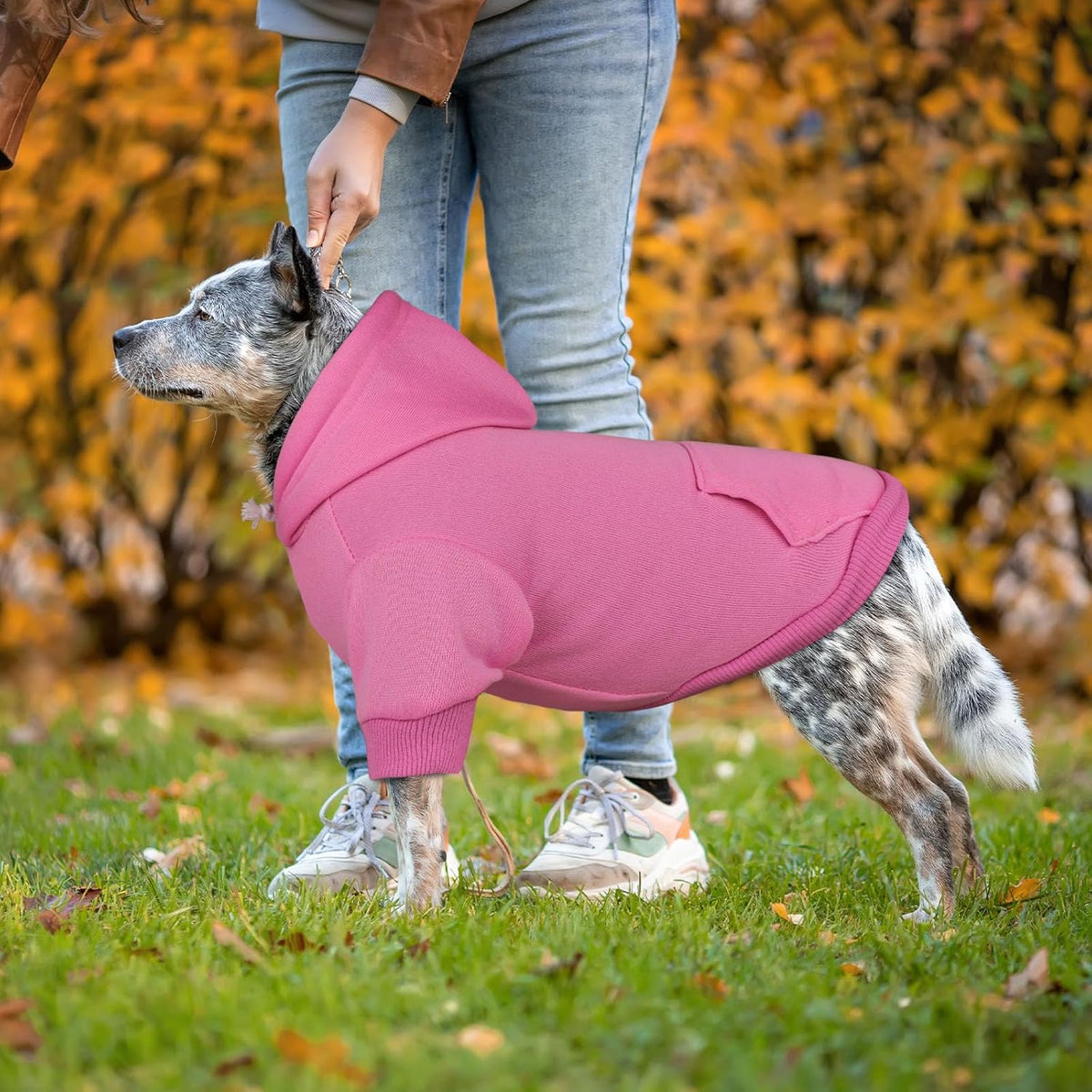 Dog Hoodie Dog Sweaters for Large Dogs Dog Sweater Solid Soft Brushed Fleece Dog Clothes Dog Hoodie