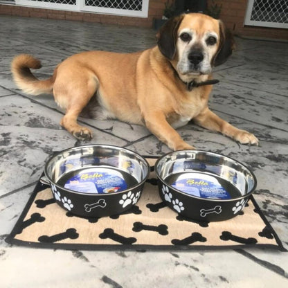 Loving Pets Bella Dog Bowls- Stainless Steel Dog & Cat Bowls - Spill Proof Dog Food Bowl, Cat Bowl