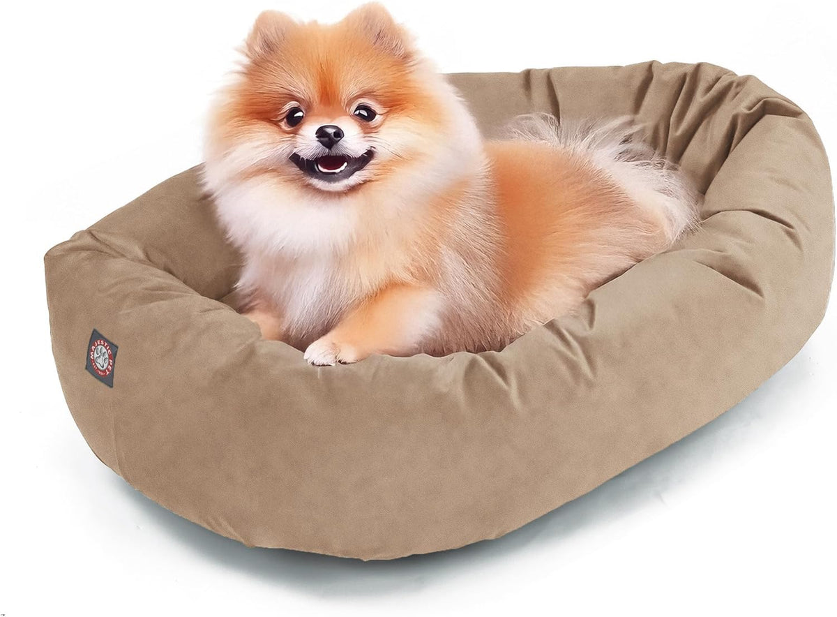 Majestic Pet 24 Inch Suede Shredded Memory Foam Mix Calming Small Dog Bed Washable 24 x 19 x 7