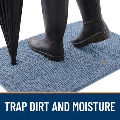 OLANLY Dog Door Mat for Muddy Paws 47x24, Absorbs Moisture and Dirt, Absorbent Non-Slip Washable