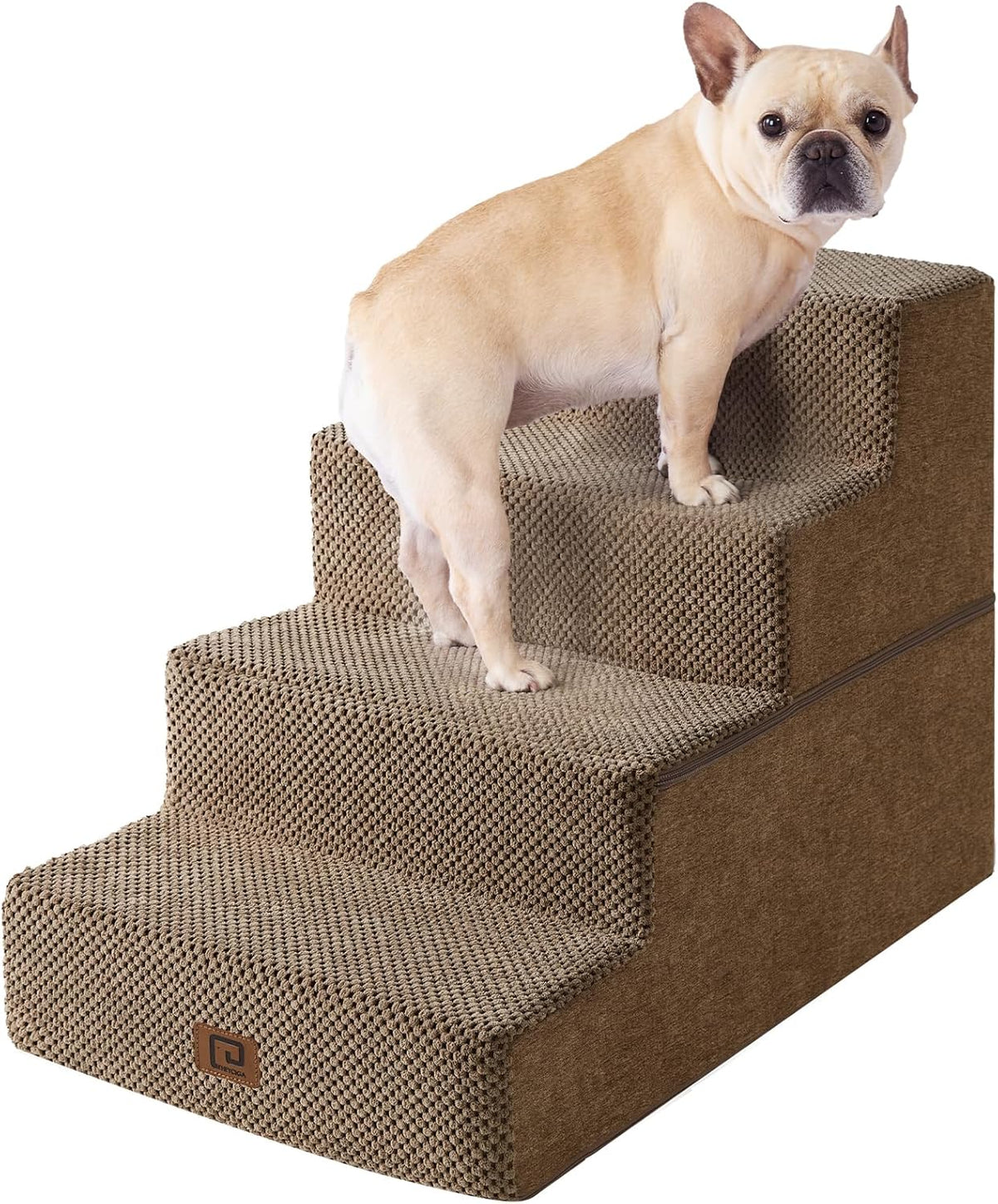 EHEYCIGA Dog Stairs for Bed 18" H, 4-Step Dog Steps for High Bed, Pet Steps for Small Dogs and