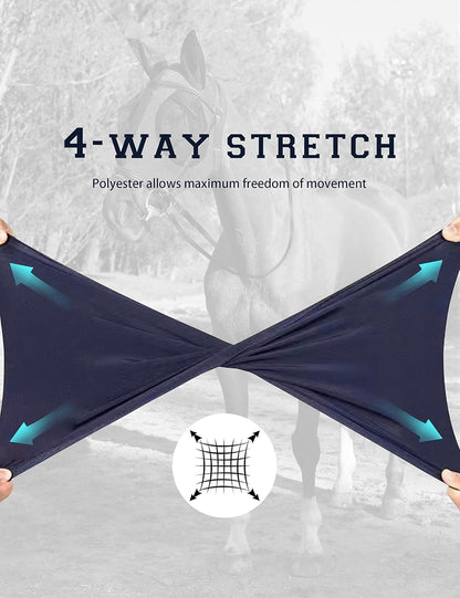 Horse Fly Mask with Ears, UV Protection Mask for Horses, Elasticity Mask with Big Mesh Eye Covers