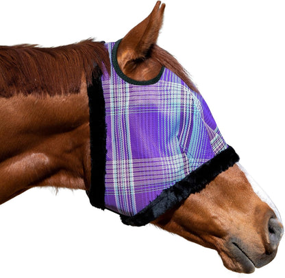 Kensington UV Fly Mask with Fleece Trim - Protective Mask with Dual Ear Opening & Forelock Freedom