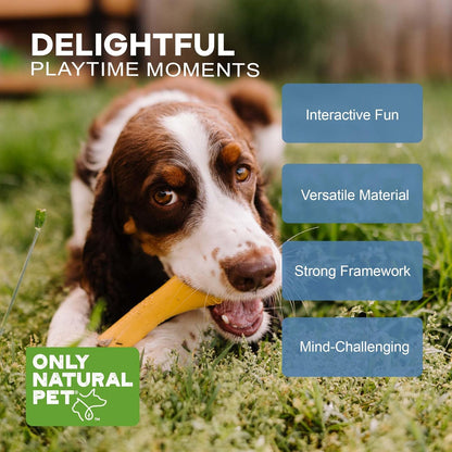 Only Natural Pet Rubber Boredom Buster Treat Stuffer Dog Toys - Interactive Stuffable Feeder