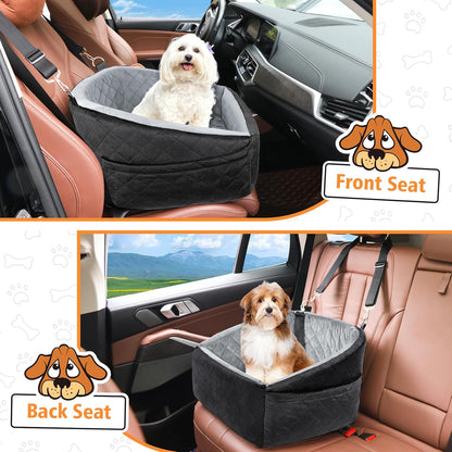 Dog Car Seat for Small Dogs,Detachable Washable Dog Booster Seat Under 30lbs, Pet Car Seat Travel