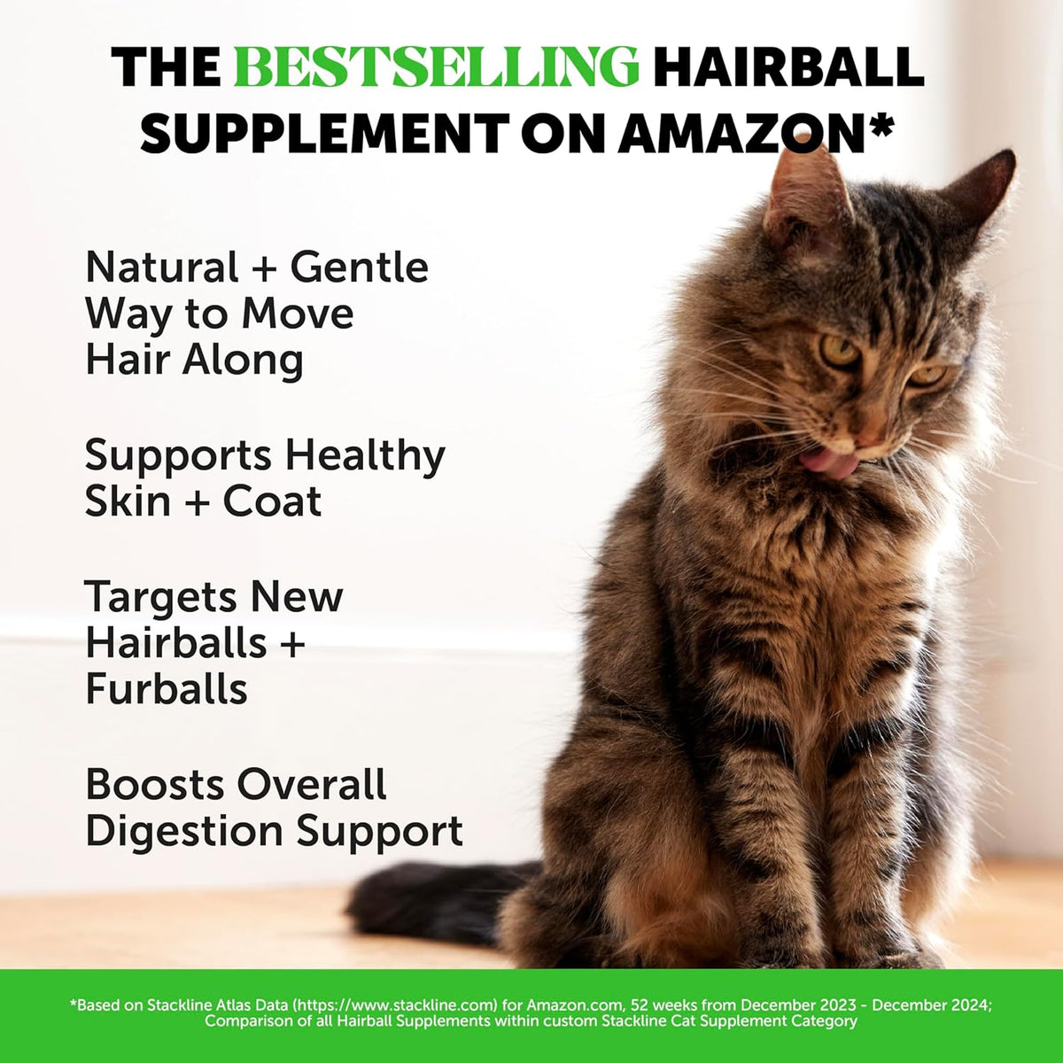 Cat Hairball Support Crunchy & Creamy Chews, Hairball Remedy Cat Treats, Furball Treatment